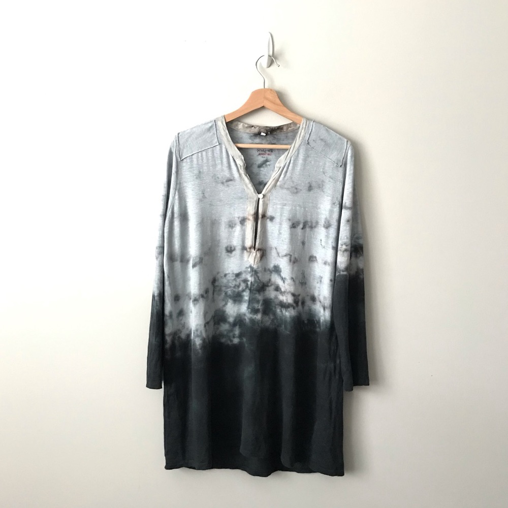 Johnny Was Pete & Greta Tie Dye Linen Dress Tunic